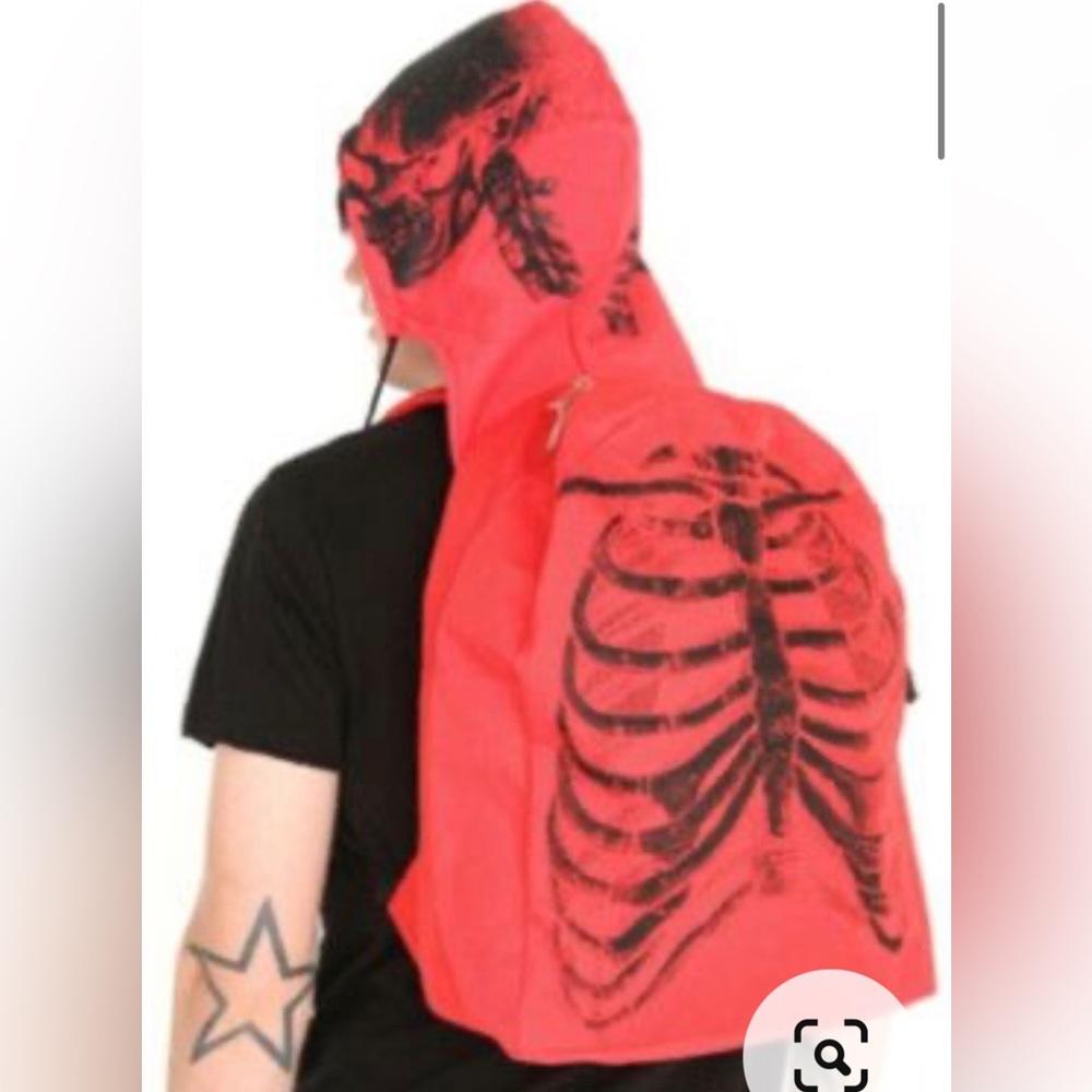 Hot Topic Rare Vintage Skeleton Hooded back pack
